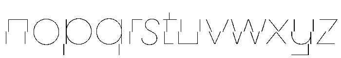 CyGlitch Thin Font LOWERCASE