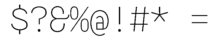 CyMono Light Font OTHER CHARS