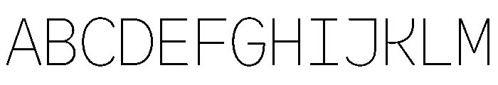 CyMono Light Font UPPERCASE