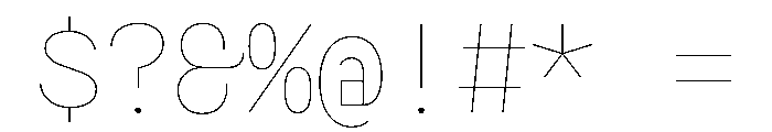 CyMono Thin Font OTHER CHARS