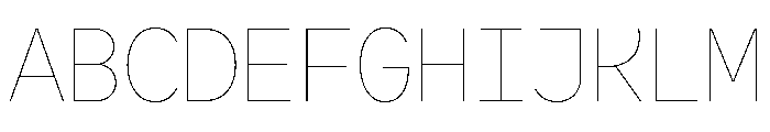CyMono Thin Font UPPERCASE