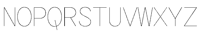 CyMono Thin Font UPPERCASE