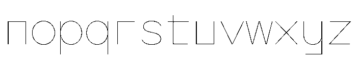 CyMono Thin Font LOWERCASE