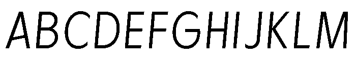 Cygnet Extra Light Italic Font UPPERCASE