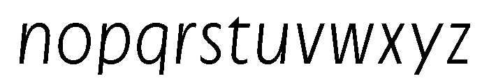 Cygnet Extra Light Italic Font LOWERCASE