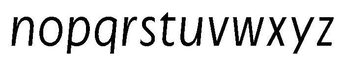 Cygnet Light Italic Font LOWERCASE