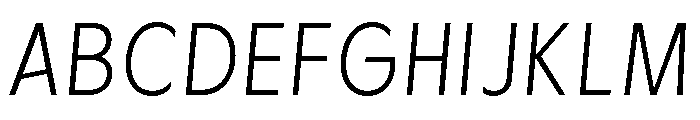 Cygnet Thin Italic Font UPPERCASE