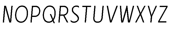Cygnet Thin Italic Font UPPERCASE