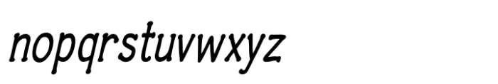 Czaristane Bold Condensed Italic Font LOWERCASE
