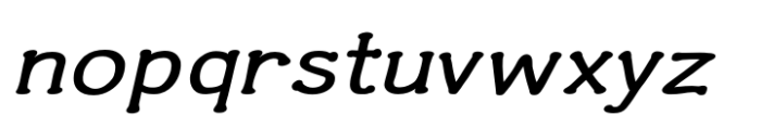 Czaristane Bold Expanded Italic Font LOWERCASE