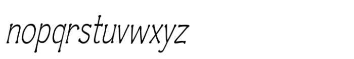 Czaristane Condensed Italic Font LOWERCASE