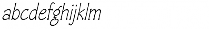Czaristane Condensed Oblique Font LOWERCASE