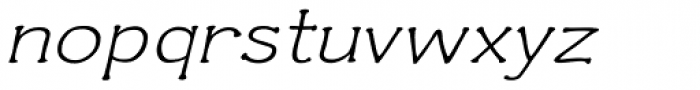 Czaristane Expanded Oblique Font LOWERCASE