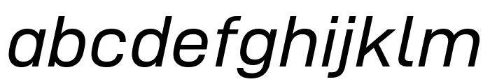 D-DIN Exp Italic Font LOWERCASE