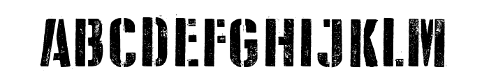 D Day Stencil SC Font UPPERCASE