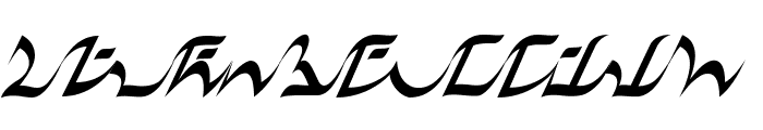 D'ni Script Linguistic Mapping Font LOWERCASE