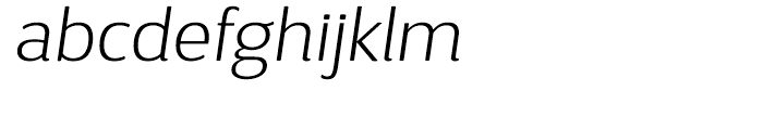D Sari ExtraLight Italic Font LOWERCASE