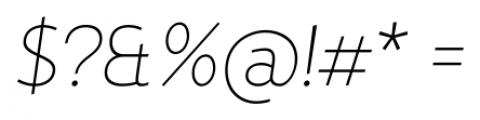 D Hanna Thin Italic Font OTHER CHARS