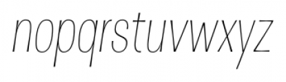 D Sert Thin Italic Font LOWERCASE