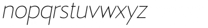 D Hanna Thin Italic Font LOWERCASE