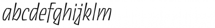 Découpe Light Italic Font LOWERCASE