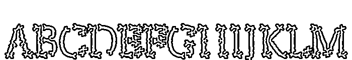 D Turing Font UPPERCASE
