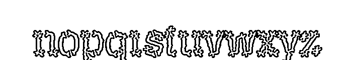 D Turing Font LOWERCASE
