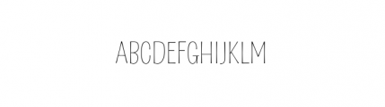 D Sert Thin Font UPPERCASE