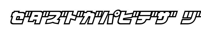 D3 Cosmism Katakana Oblique Font UPPERCASE