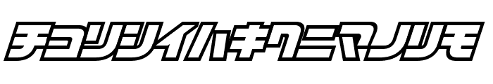 D3 Cosmism Katakana Oblique Font LOWERCASE