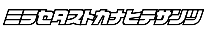 D3 Cosmism Katakana Oblique Font LOWERCASE