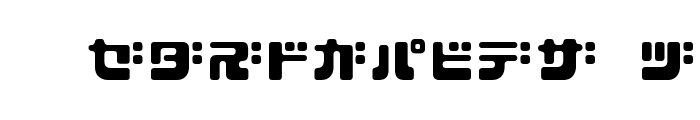 D3 Cubicism Katakana Font UPPERCASE
