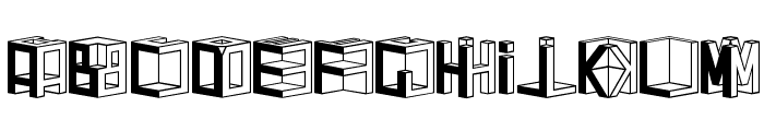 D3 Cubism Font UPPERCASE