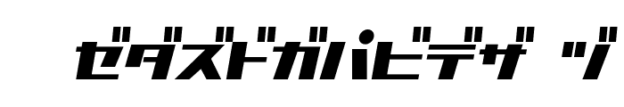 D3 Factorism Katakana Italic Font UPPERCASE