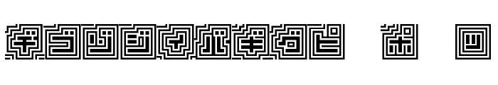 D3 Labyrinthism katakana Font UPPERCASE
