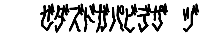 D3 Skullism Katakana Bold Font UPPERCASE