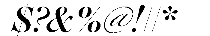 Daith Big Bold Italic Font OTHER CHARS