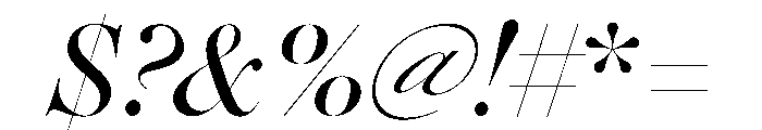 Daith Big Light Italic Font OTHER CHARS