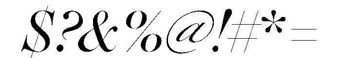 Daith Big Thin Italic Font OTHER CHARS
