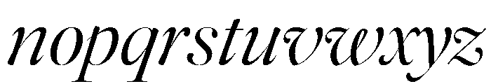 Daith Big Thin Italic Font LOWERCASE