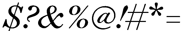 Daith Light Italic Font OTHER CHARS