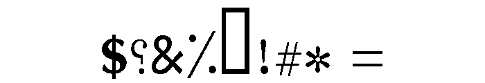 Damascus Bold Font OTHER CHARS