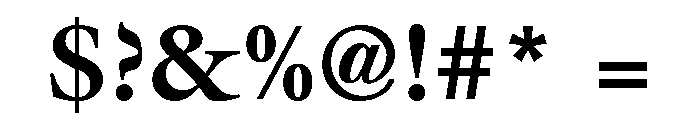 Dante Bold Font OTHER CHARS