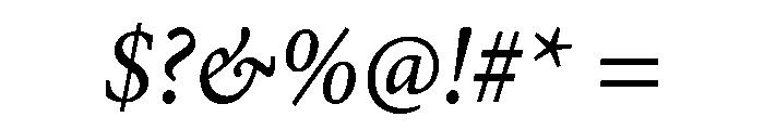 Dante Italic Font OTHER CHARS