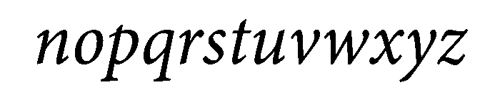 Dante Italic Font LOWERCASE