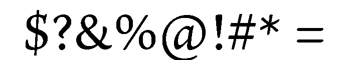 Dante Medium Font OTHER CHARS