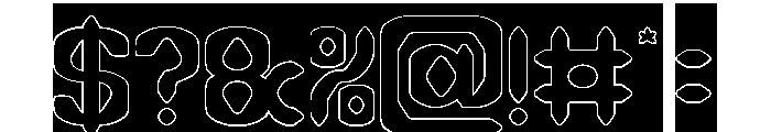 DARK GOTHIC-Hollow-Inverse Font OTHER CHARS