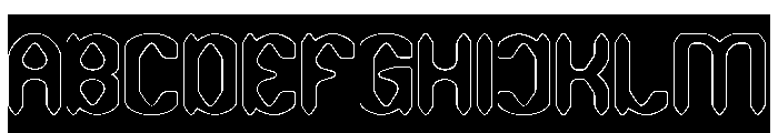 DARK GOTHIC-Hollow-Inverse Font UPPERCASE