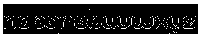 DARK GOTHIC-Hollow-Inverse Font LOWERCASE