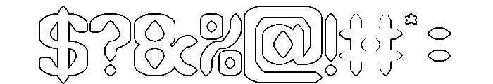 DARK GOTHIC-Hollow Font OTHER CHARS